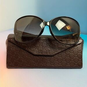 Gucci Oversized Sunglasses GG 3525/K/S Brown Gradient